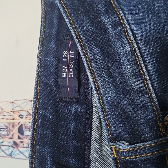 Vigoss Distressed Dark Wash Skinny Jeans‎ Size 27 - Picture 4 of 7